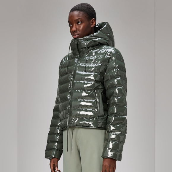 Rains Lohja Short Puffer Coat - Picture 3 of 5